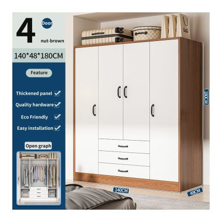 Tủ Quần Áo Gỗ Tự Nhiên Hiện Đại Có Ngăn Kéo