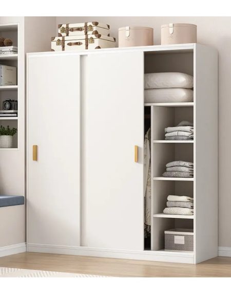 Tủ Quần Áo Gỗ Tự Nhiên Hiện Đại Cửa Trượt