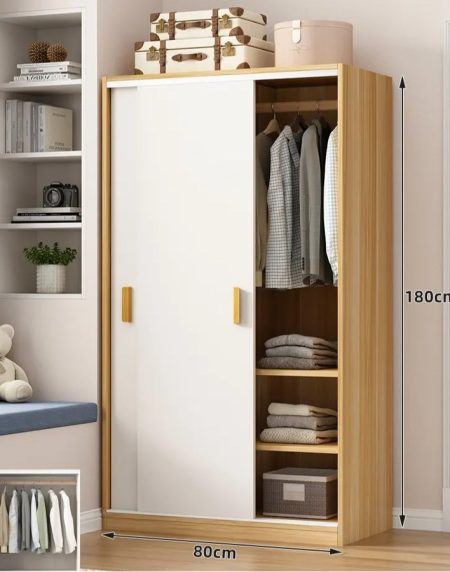 Tủ Quần Áo Gỗ Tự Nhiên Hiện Đại Cửa Trượt