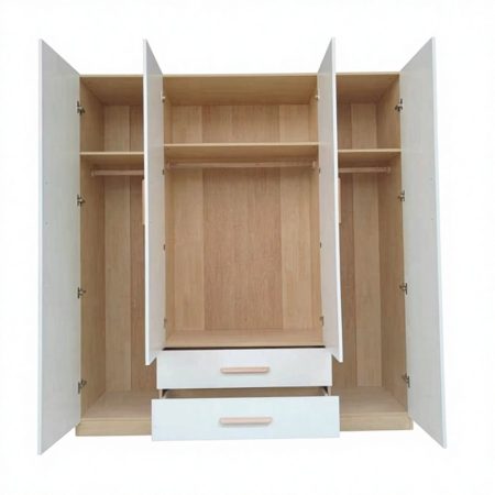 Tủ Quần Áo Gỗ Tự Nhiên Kiểu Dáng Hiện Đại Tiết Kiệm Không Gian
