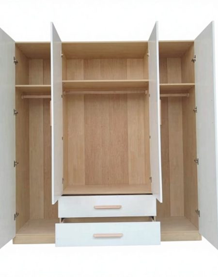 Tủ Quần Áo Gỗ Tự Nhiên Kiểu Dáng Hiện Đại Tiết Kiệm Không Gian