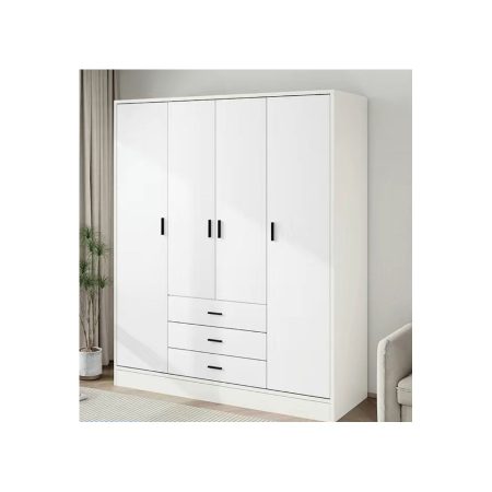 Tủ Quần Áo Gỗ Tự Nhiên Tùy Chỉnh Kích Thước Cửa Kính Gấp