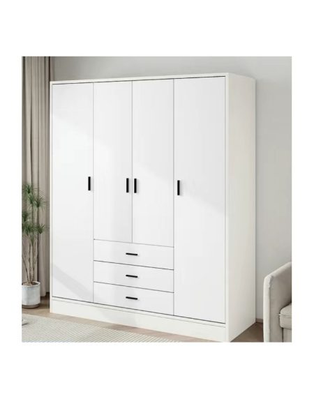 Tủ Quần Áo Gỗ Tự Nhiên Tùy Chỉnh Kích Thước Cửa Kính Gấp